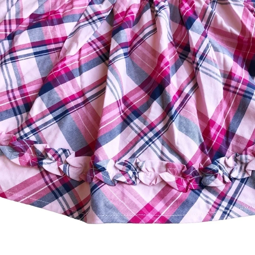 Gymboree Girls Pink Plaid Cotton Twill Dress Preppy Puppy Size 2T